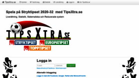 What Tipsxtra.se website looked like in 2020 (3 years ago)