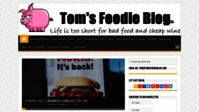 What Tomsfoodieblog.com website looked like in 2020 (3 years ago)