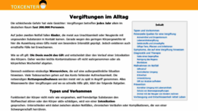 What Toxcenter.de website looked like in 2020 (3 years ago)