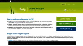 What Twig-project.org website looked like in 2020 (3 years ago)