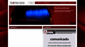 What Teatrosesi.com.br website looked like in 2020 (3 years ago)