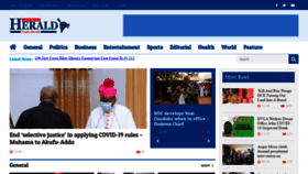 What Theheraldghana.com website looked like in 2020 (3 years ago)