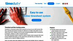 What Timeduty.com website looked like in 2020 (3 years ago)