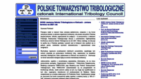 What Tribologia.org website looked like in 2020 (3 years ago)