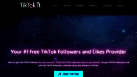 What Tiktokit.com website looked like in 2020 (3 years ago)