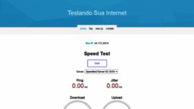 What Testandosuainternet.com.br website looked like in 2020 (3 years ago)