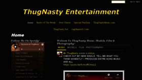 What Thugnastymusic.com website looked like in 2020 (3 years ago)