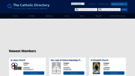 What Thecatholicdirectory.com website looked like in 2020 (3 years ago)