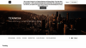 What Teknoia.com website looked like in 2020 (3 years ago)