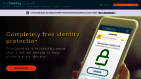 What Trueidentity.com website looked like in 2020 (3 years ago)