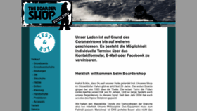 What The-boardershop.de website looked like in 2020 (3 years ago)