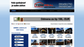 What Tomreal.sk website looked like in 2020 (3 years ago)