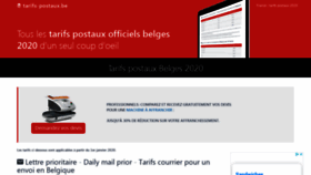 What Tarifs-postaux.be website looked like in 2020 (3 years ago)