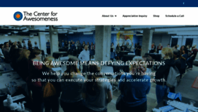 What Thecenterforawesomeness.com website looked like in 2020 (3 years ago)