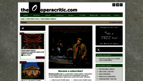 What Theoperacritic.com website looked like in 2020 (3 years ago)