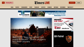 What Timeslive.co.za website looked like in 2020 (5 years ago)