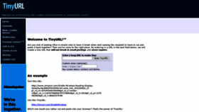 What Tinyurl.com website looked like in 2020 (3 years ago)