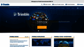 What Trimble.com website looked like in 2020 (3 years ago)
