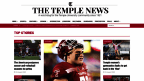 What Temple-news.com website looked like in 2020 (3 years ago)