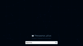 What Thesaurus.plus website looked like in 2020 (3 years ago)