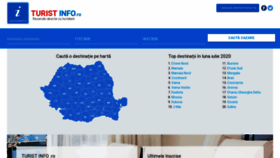 What Turistinfo.ro website looked like in 2020 (5 years ago)