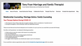 What Tonyfryer.com website looked like in 2020 (3 years ago)