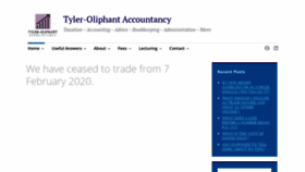 What Tyleroliphantaccountancy.wordpress.com website looked like in 2020 (3 years ago)