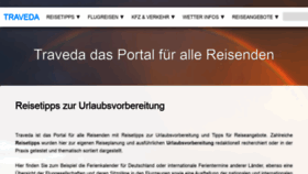 What Traveda.de website looked like in 2020 (3 years ago)