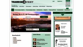What Trauer-im-vest.de website looked like in 2020 (3 years ago)
