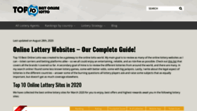 What Top10bestonlinelotto.com website looked like in 2020 (3 years ago)