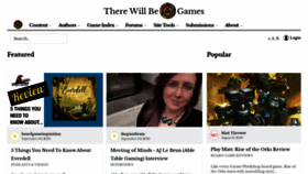 What Therewillbe.games website looked like in 2020 (3 years ago)