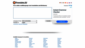 What Translate.eu website looked like in 2020 (3 years ago)
