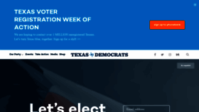 What Txdemocrats.org website looked like in 2020 (3 years ago)