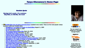 What Tanyakhovanova.com website looked like in 2020 (3 years ago)