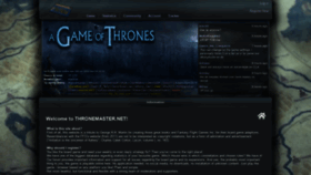 What Thronemaster.net website looked like in 2020 (3 years ago)