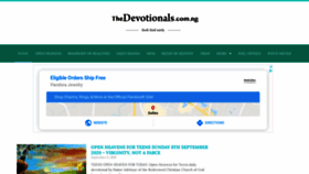 What Thedevotionals.com.ng website looked like in 2020 (3 years ago)