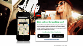 What Theparkerapp.com website looked like in 2020 (3 years ago)