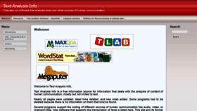 What Textanalysis.info website looked like in 2020 (3 years ago)