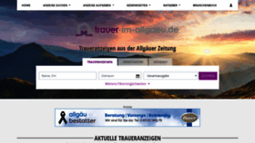 What Trauer-im-allgaeu.de website looked like in 2020 (3 years ago)