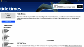 What Tidetimes.org.uk website looked like in 2020 (4 years ago)