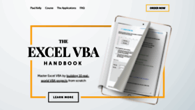 What Theexcelvbahandbook.com website looked like in 2020 (3 years ago)