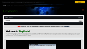 What Tinyportal.net website looked like in 2020 (3 years ago)