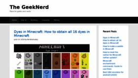 What Thegeeknerd.com website looked like in 2020 (3 years ago)
