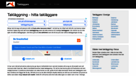 What Taklaggning.eu website looked like in 2020 (3 years ago)