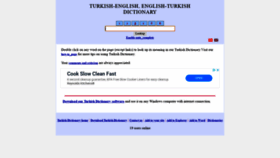 What Turkishdictionary.net website looked like in 2020 (3 years ago)