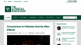 What Thelogicalpakistani.com website looked like in 2020 (3 years ago)