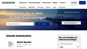 What Traueranzeigen.suedkurier.de website looked like in 2020 (3 years ago)
