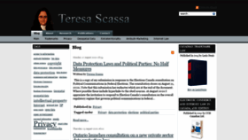 What Teresascassa.ca website looked like in 2020 (3 years ago)