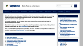 What Toptests.de website looked like in 2020 (3 years ago)