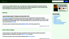 What Tkdocs.com website looked like in 2020 (4 years ago)